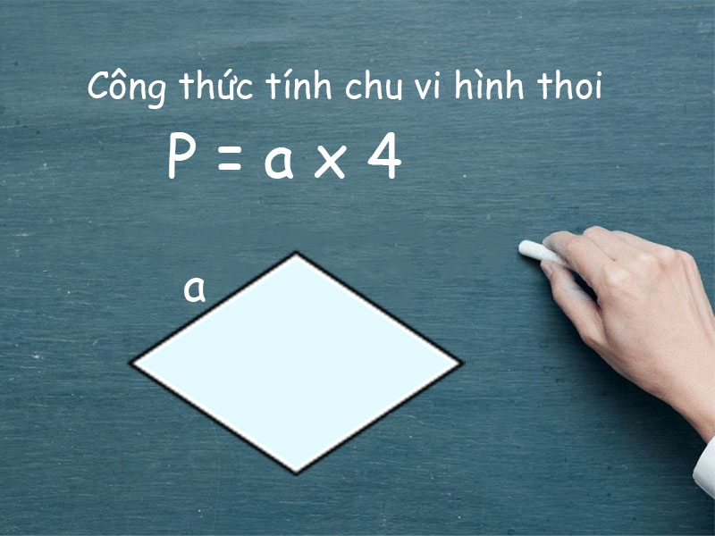 Công thức tính chu vi hình thoi